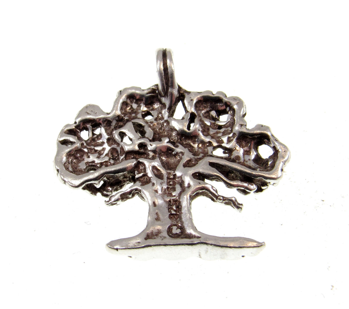 Solid 925 Sterling Silver Tree of Life Pentacle Pendant – Sacred Oak Pentagram Pagan Amulet