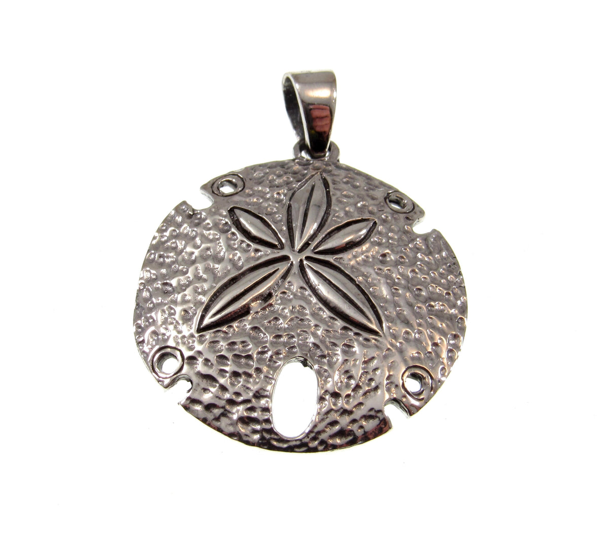 Solid 925 Sterling Silver Sand Dollar Pendant – Sea Life Amulet