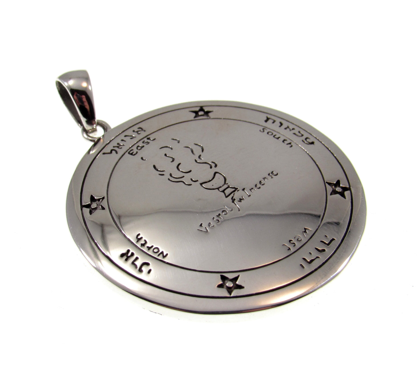 Solid 925 Sterling Silver Solomon’s Seal Pendant – Celestial Circle of Consecration Talisman, Pagan Jewelry