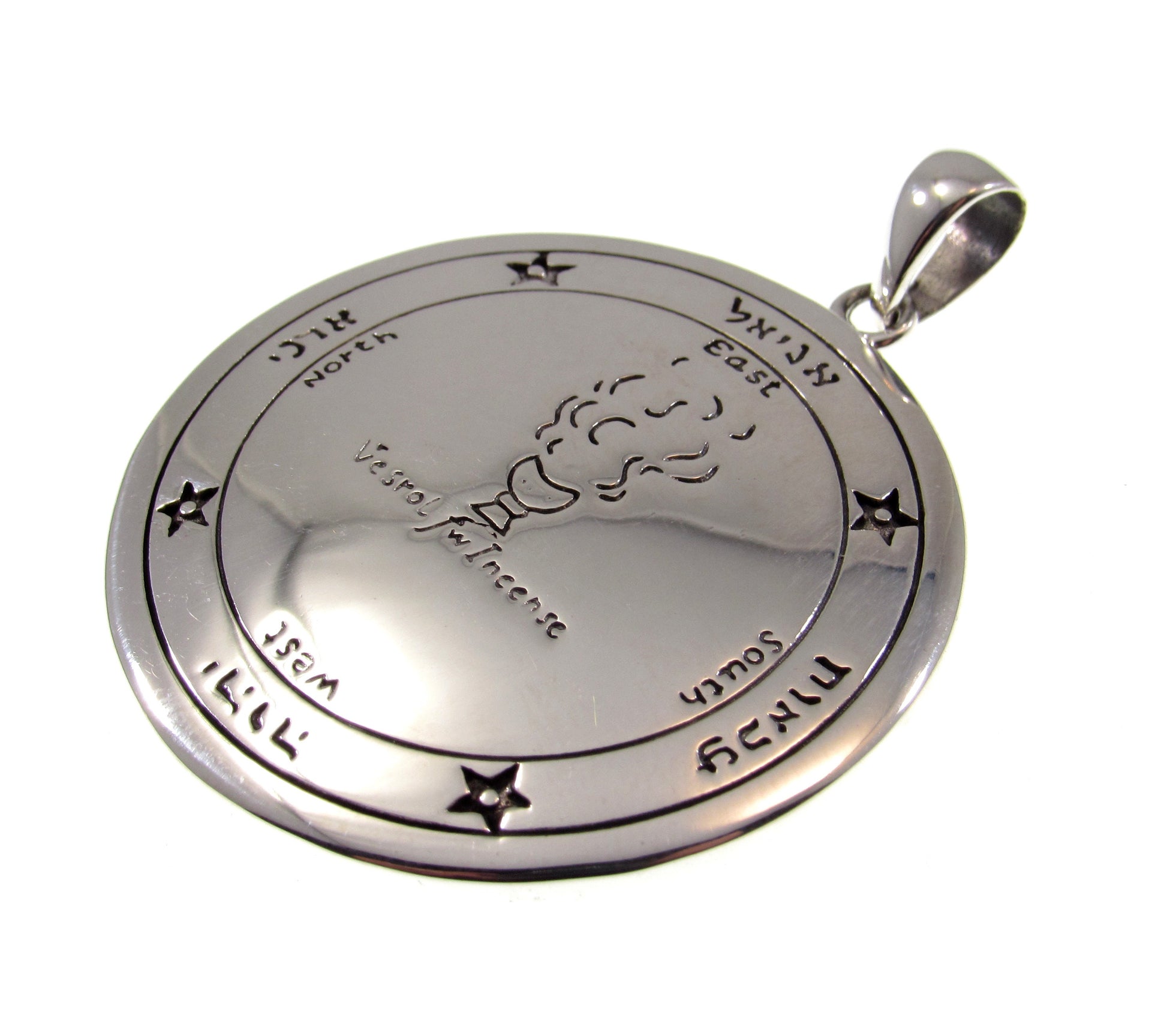 Solid 925 Sterling Silver Solomon’s Seal Pendant – Celestial Circle of Consecration Talisman, Pagan Jewelry