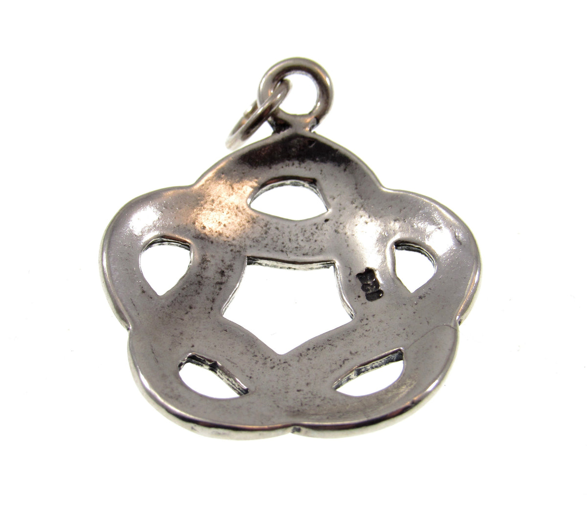 Solid 925 Sterling Silver Celtic Cinquefoil Knot Pendant, Eternal Love Knot Amulet, Infinity Heart Necklace Charm