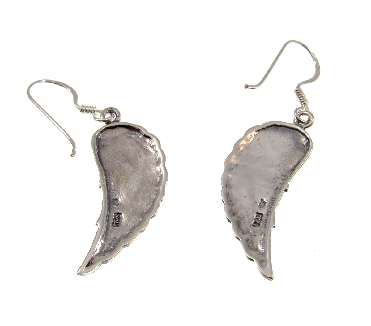 Solid 925 Sterling Silver Angel Wing Hook Earrings – Feather Drop Dangle Earrings for Women, Gothic Boho Celestial Jewelry Gift