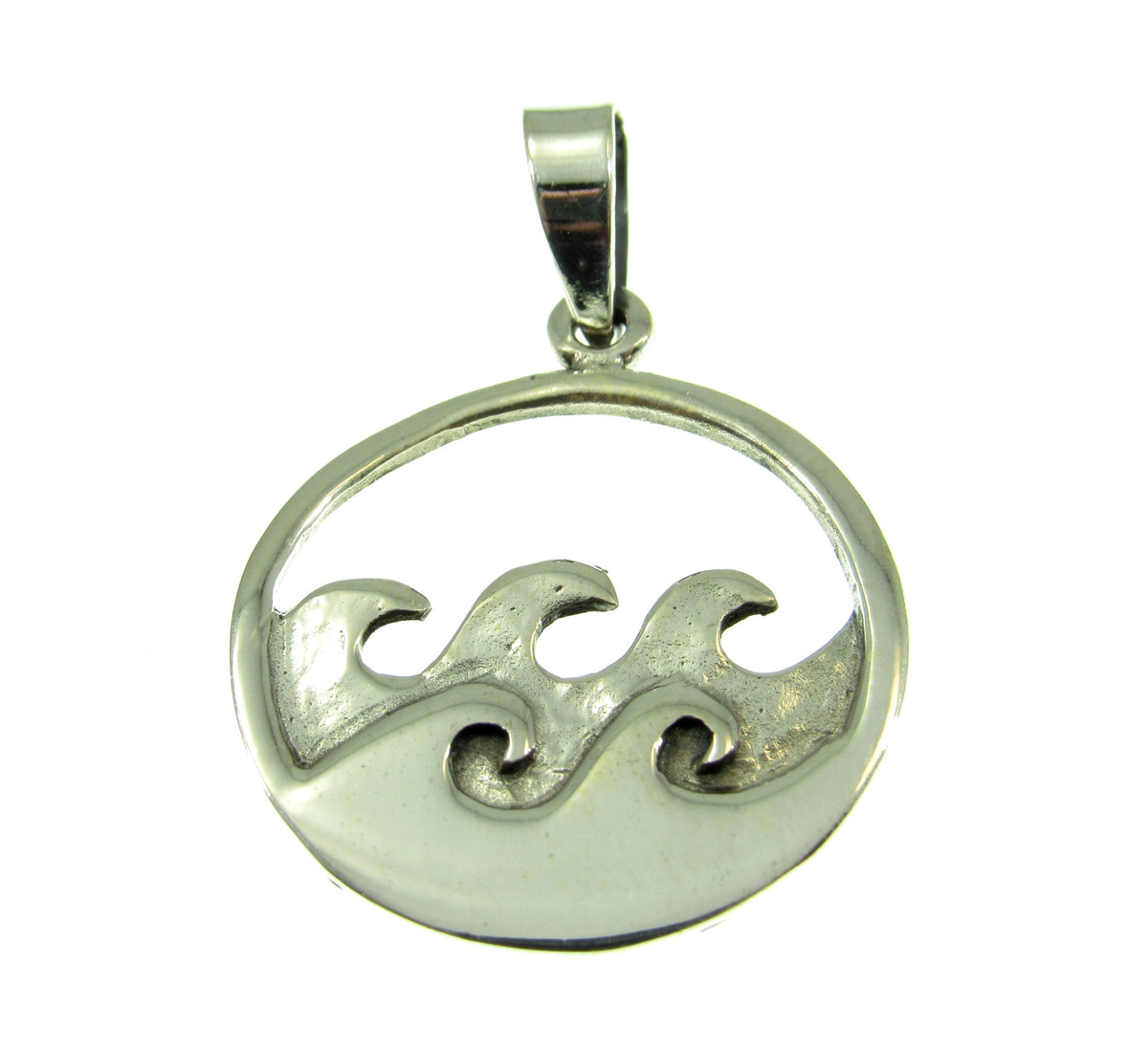 Solid 925 Sterling Silver Ocean Wave Pendant, Minimalist Surf Charm, Gift for Surfer, Triple Wave Charm, Oceancore / Beachcore Jewelry