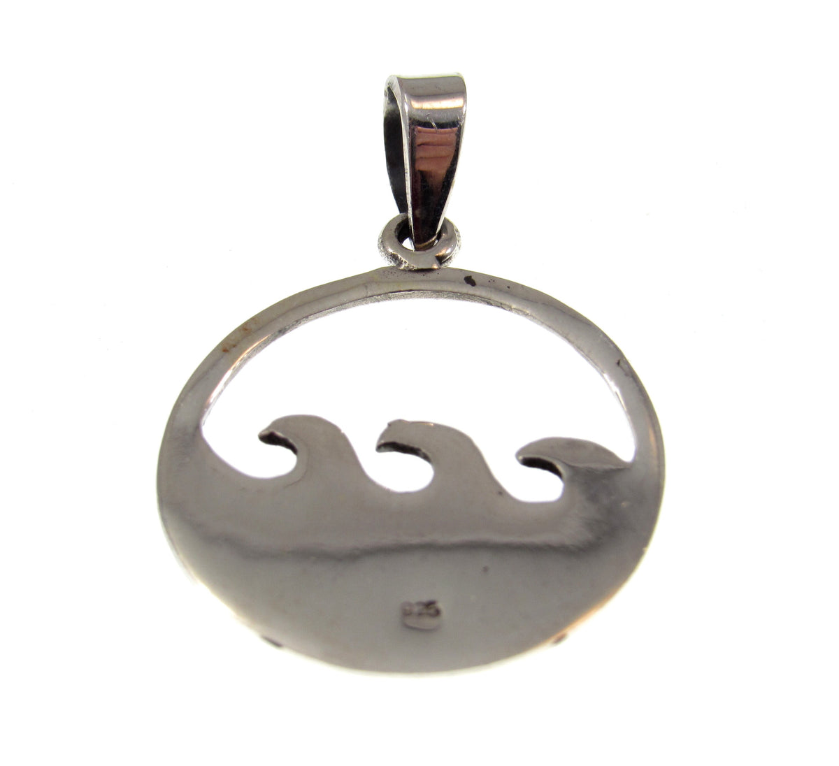 Solid 925 Sterling Silver Ocean Wave Pendant, Minimalist Surf Charm, Gift for Surfer, Triple Wave Charm, Oceancore / Beachcore Jewelry