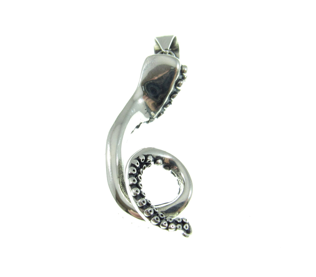 Solid 925 Sterling Silver Octopus Tentacle Pendant – Nautical Kraken Jewelry, Gothic Sea Creature Charm, Marine Mythology Gift