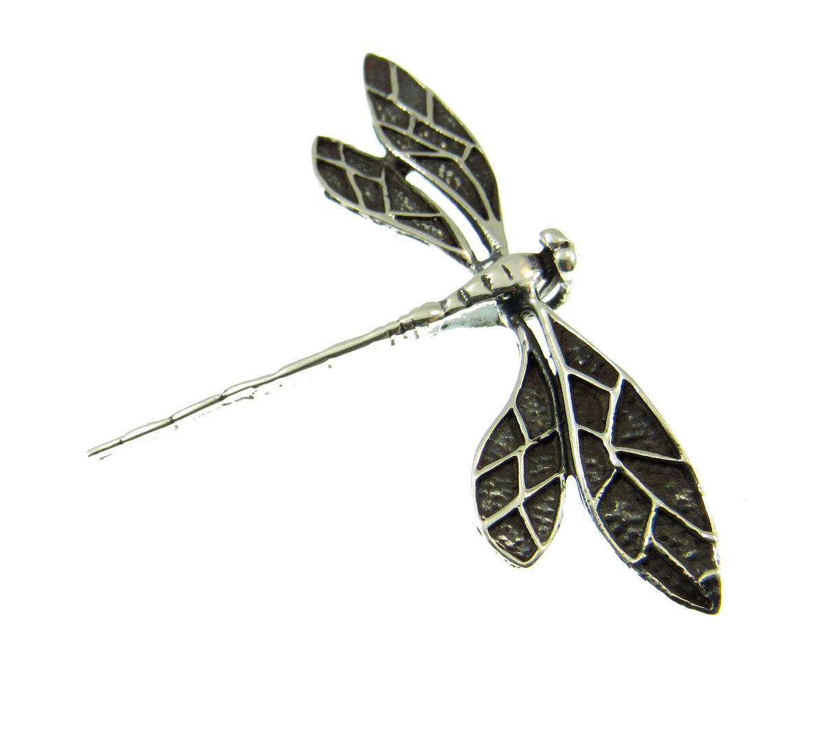 Solid 925 Sterling Silver Dragonfly Pendant – Dragonfly Slide Necklace Charm, Nature-Inspired Jewelry, Insect Totem Gift for Women & Men