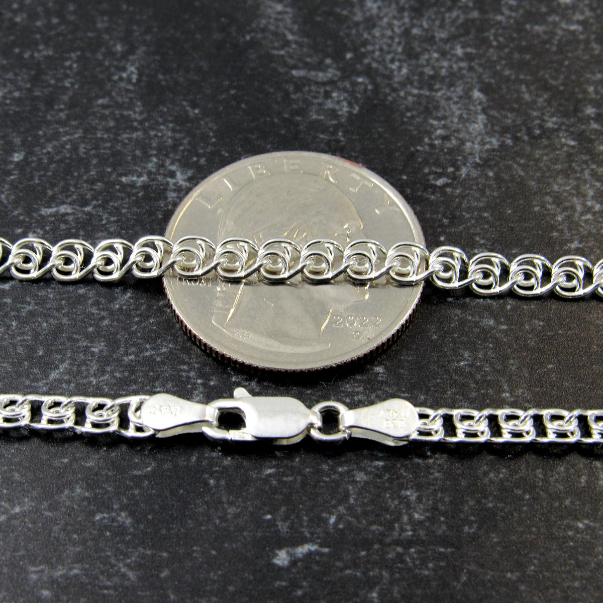 Solid 925 Sterling Silver Italian Love Link Necklace or Bracelet, Half Persian 2 in 1 Chain, Medieval Chainmaille Weave, Fancy Unisex Design