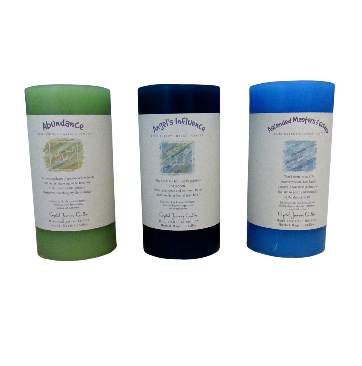 Reiki Charged 3x6 Herbal Magic Intention Candles, Scented Manifestation Candle, Thick Pillar Candle, Natural Altar Ritual Candle 21 Scents