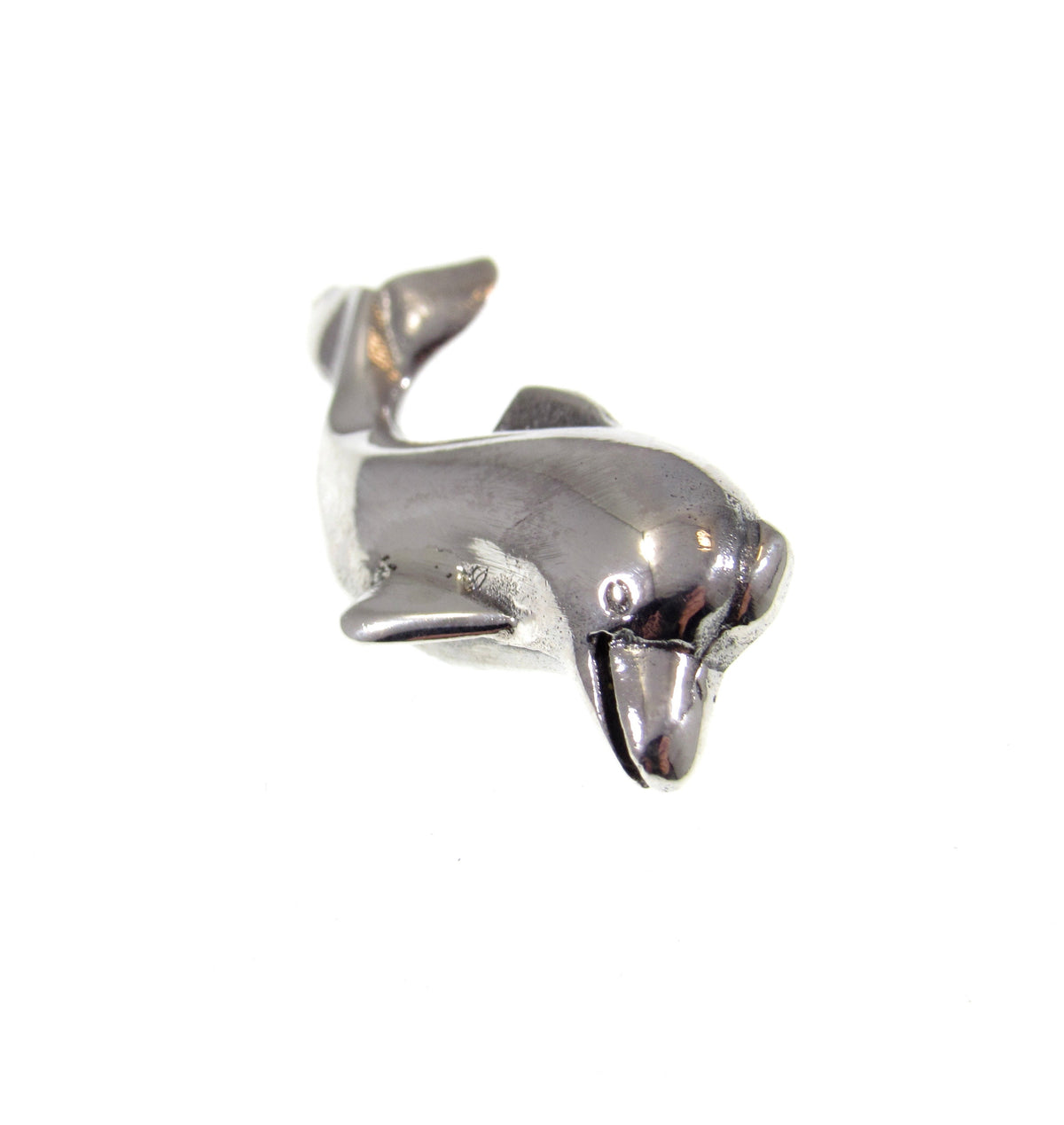 Solid 925 Sterling Silver Dolphin Slide Pendant, Narwal Sea Charm, Marine Oceanic & Sea Jewelry