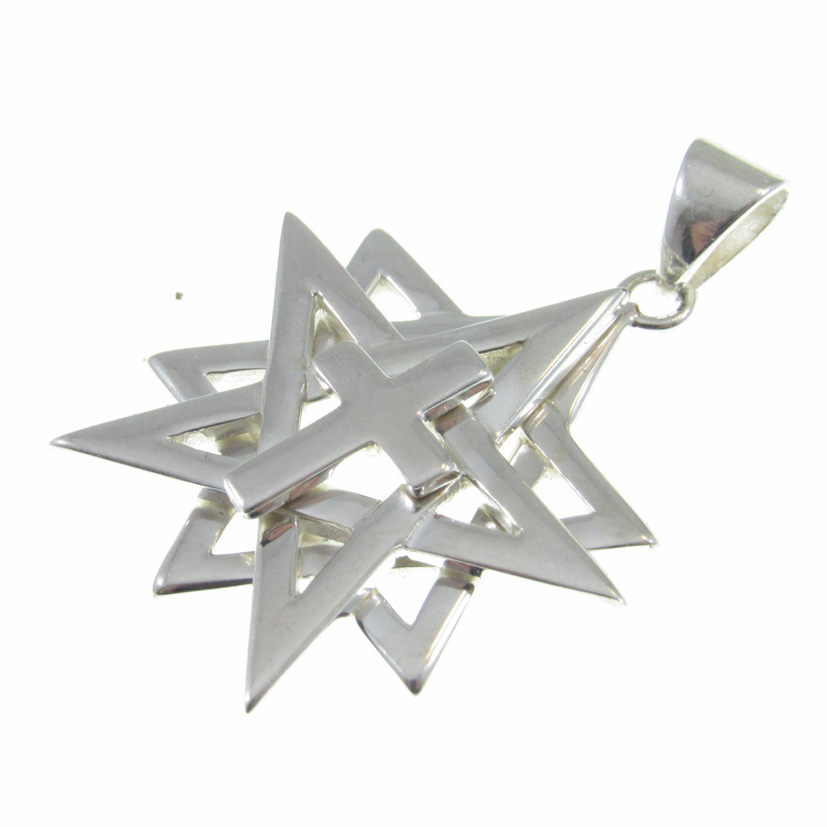 Solid 925 Sterling Silver Intertwined Star of David Christian Cross Pendant, Jewish Symbol, Support Israel Charm, Religious Jewelry