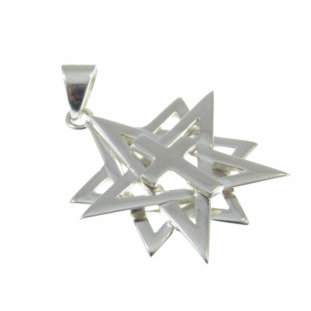 Solid 925 Sterling Silver Intertwined Star of David Christian Cross Pendant, Jewish Symbol, Support Israel Charm, Religious Jewelry