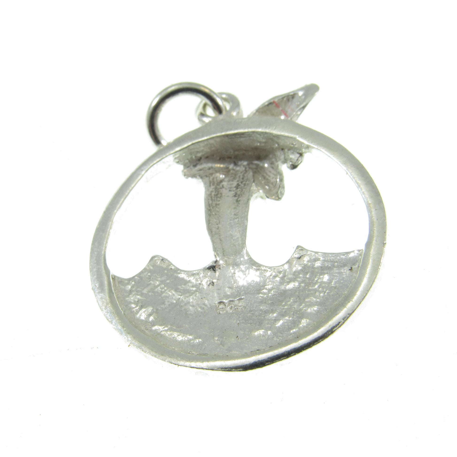 Solid 925 Sterling Silver Dolphin Pendant – Ocean Jewelry - Jumping Dolphins & Waves Charm