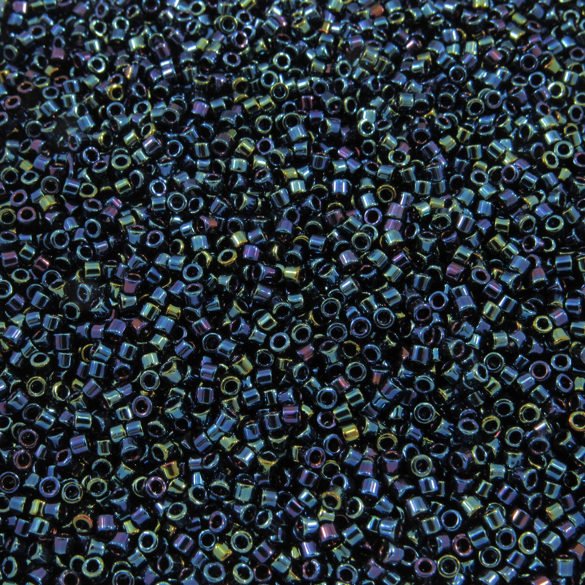 DB0002 11/0 Miyuki Metallic Dark Blue Iris Delica Seed Beads, 5 Grams Tube, 25 Grams Bag, DB2, DB-0002 Japanese Glass Delicas for Jewelry
