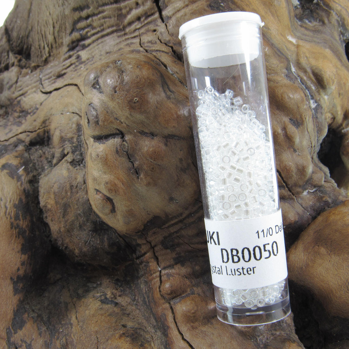 DB0050 11/0 Miyuki Crystal Luster Delica Seed Beads, 5 Grams Tube, 25 Grams Bag, DB50, DB-50 Japanese Glass Delicas for Jewelry Making
