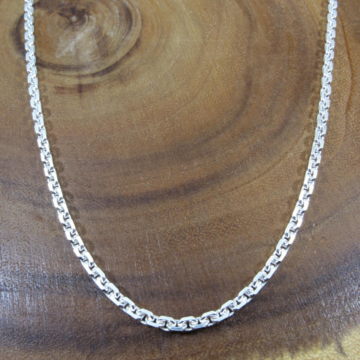 4MM Solid 925 Sterling Silver Anchor Link Chain, Italian Cable Chain Bracelet or Necklace, Nautical Jewelry for Men & Women, Made in Italy