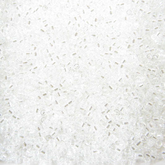 DB0050 11/0 Miyuki Crystal Luster Delica Seed Beads, 5 Grams Tube, 25 Grams Bag, DB50, DB-50 Japanese Glass Delicas for Jewelry Making