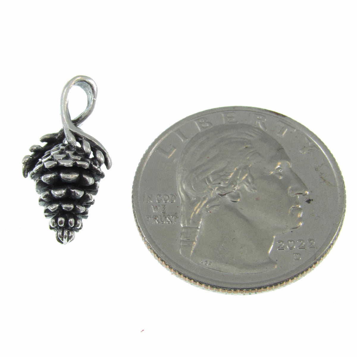 Solid 925 Sterling Silver Pinecone Pendant - Nature Jewelry, Forest Necklace Charm, Woodland Gift for Hikers & Outdoor Lovers