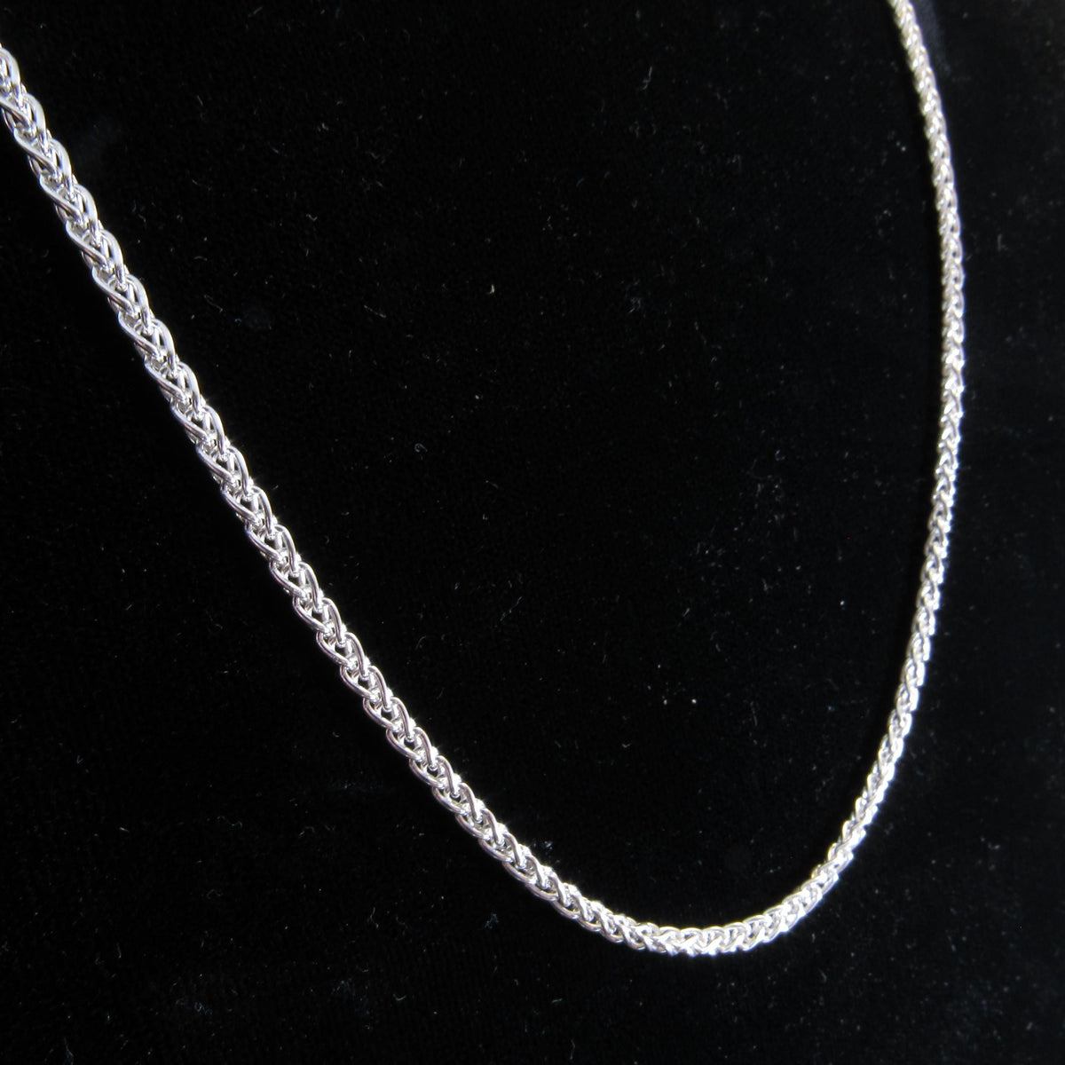2.5MM Solid 925 Sterling Silver Wheat Chain for Men & Women, Italian Spiga Necklace, Bracelet or Necklace Chain, Made in Italy, 060 Gauge