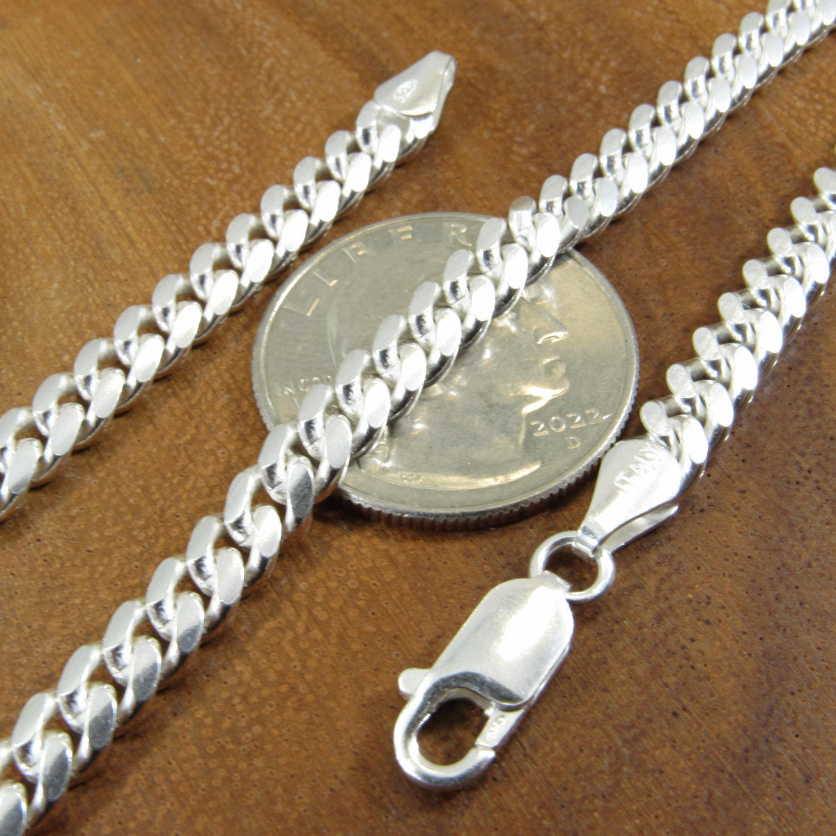 5.5MM Solid 925 Sterling Silver Men's Miami Cuban Link Chain, Mens Heavy Chain, Thick Italian Necklace or Bracelet for Men, Hip Hop Jewelry