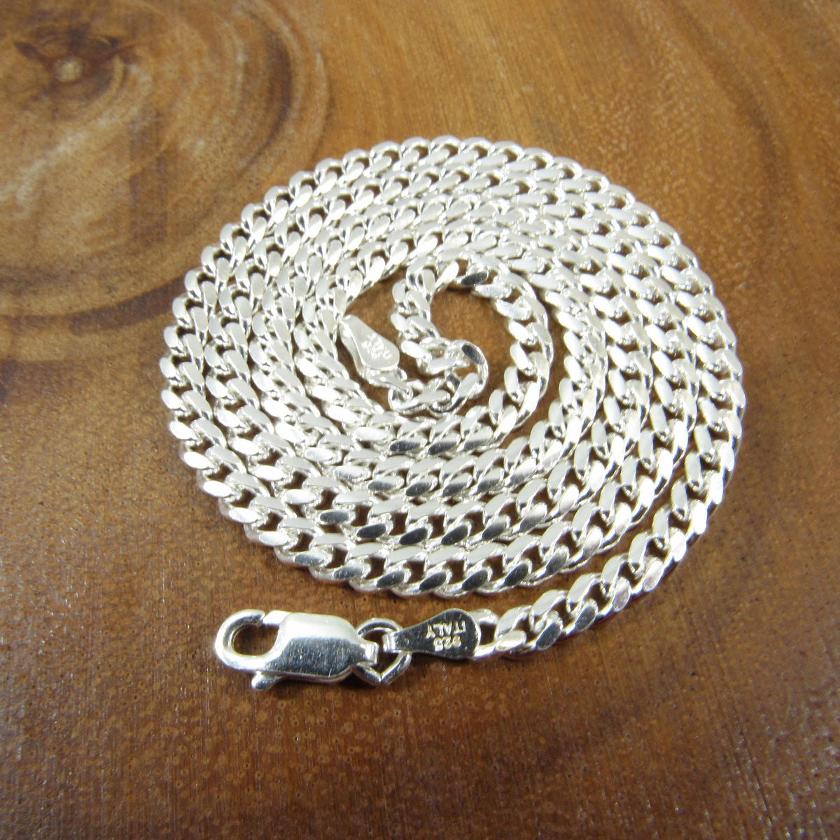 3.5MM Solid 925 Sterling Silver Men's Miami Cuban Link Chain, Mens Heavy Chain, Thick Italian Necklace or Bracelet for Men, Hip Hop Jewelry