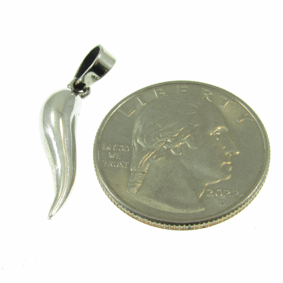 Solid 925 Sterling Silver Italian Horn Pendant, Handcrafted Cornicello Charm, Protection Jewelry, Little Hornlet Symbol, Corno Talisman