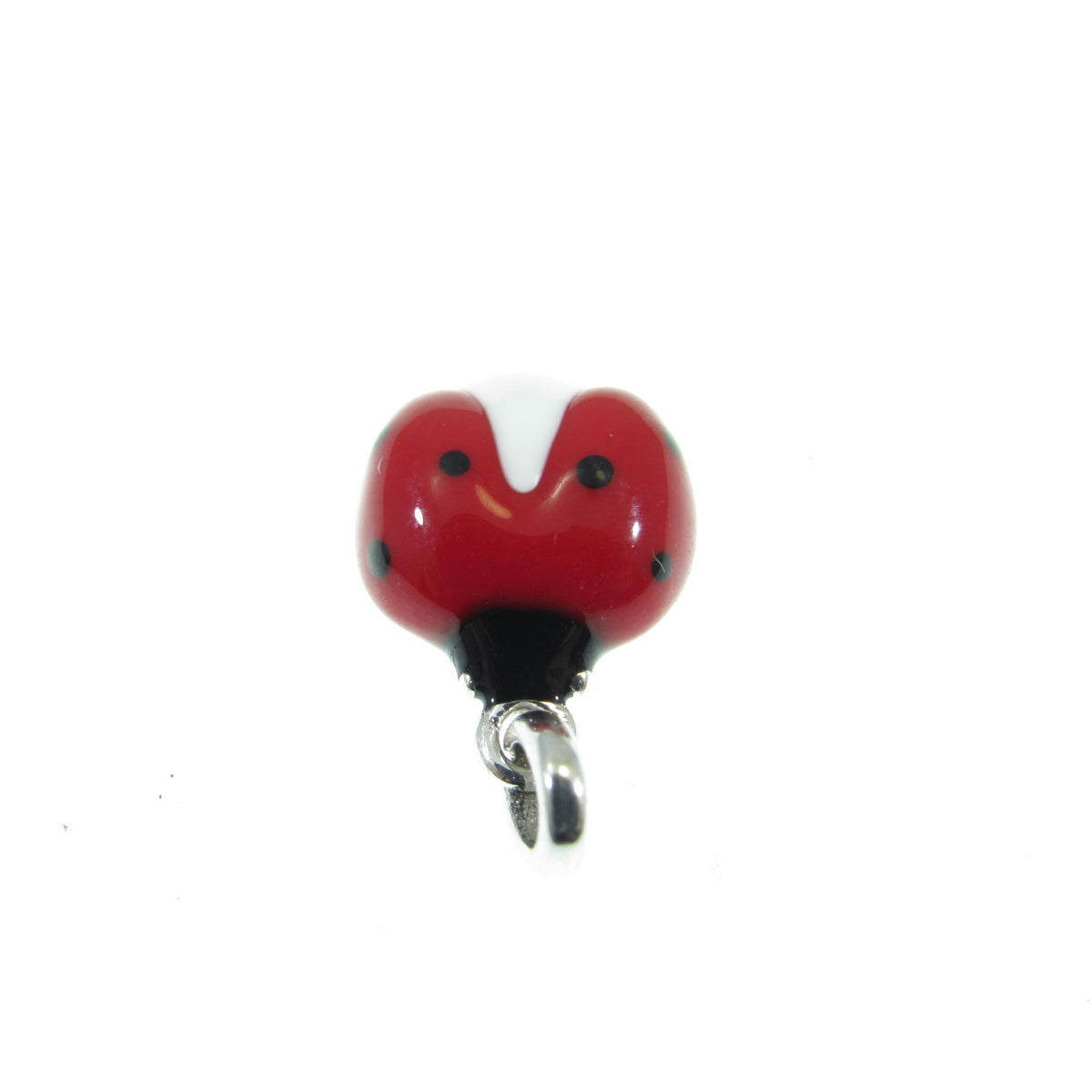 Solid 925 Sterling Silver Ladybug Charm, Hand Painted Enamel Lucky Lady Bug Pendant, Insect Jewelry, Kawaii Charm, Lady Beetle Gift Idea