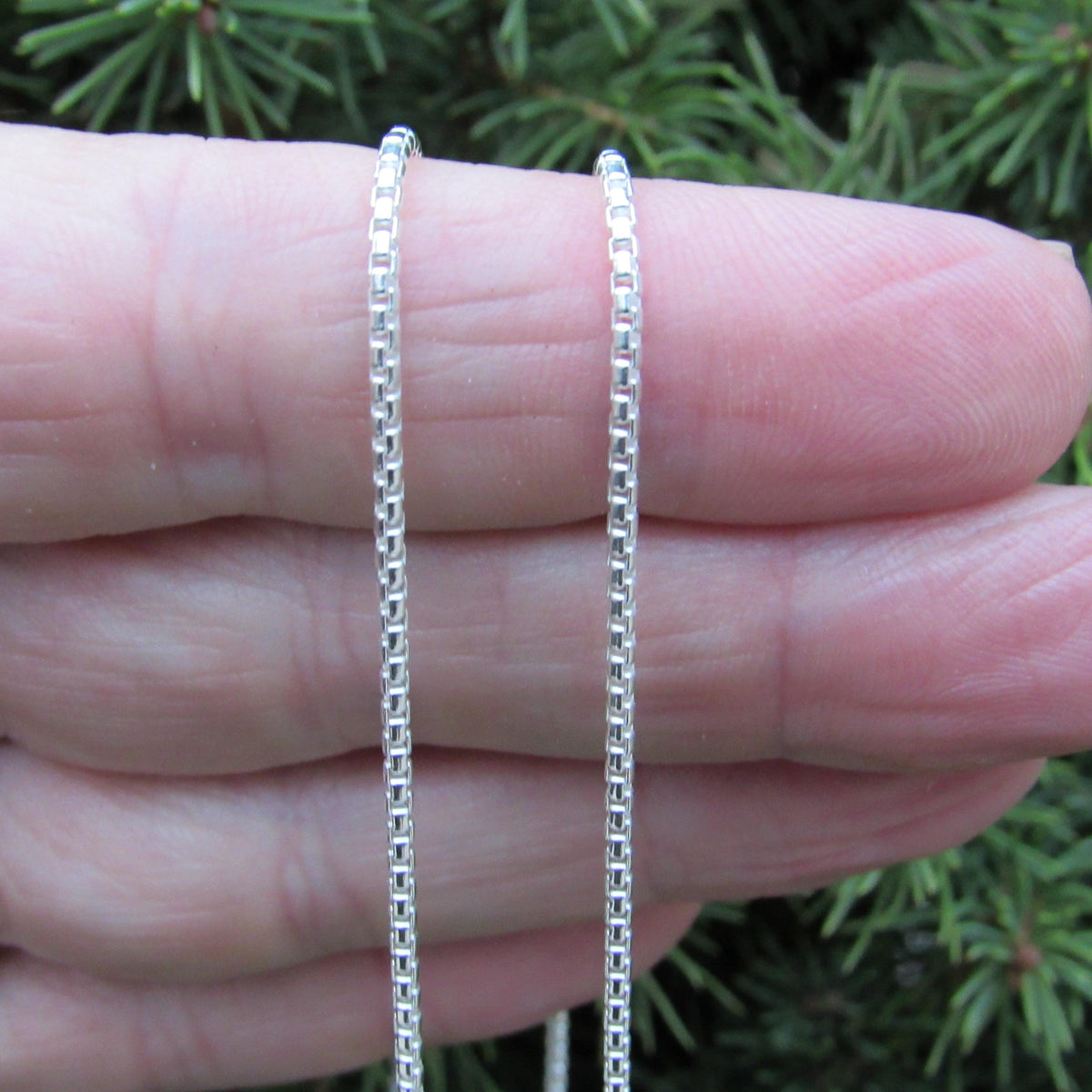 1.5MM Solid 925 Sterling Silver Round Box Chain, Rounded Box Link Necklace, Unisex Italian Jewelry, 16 18 20 22 24 Inches For Everyday Wear