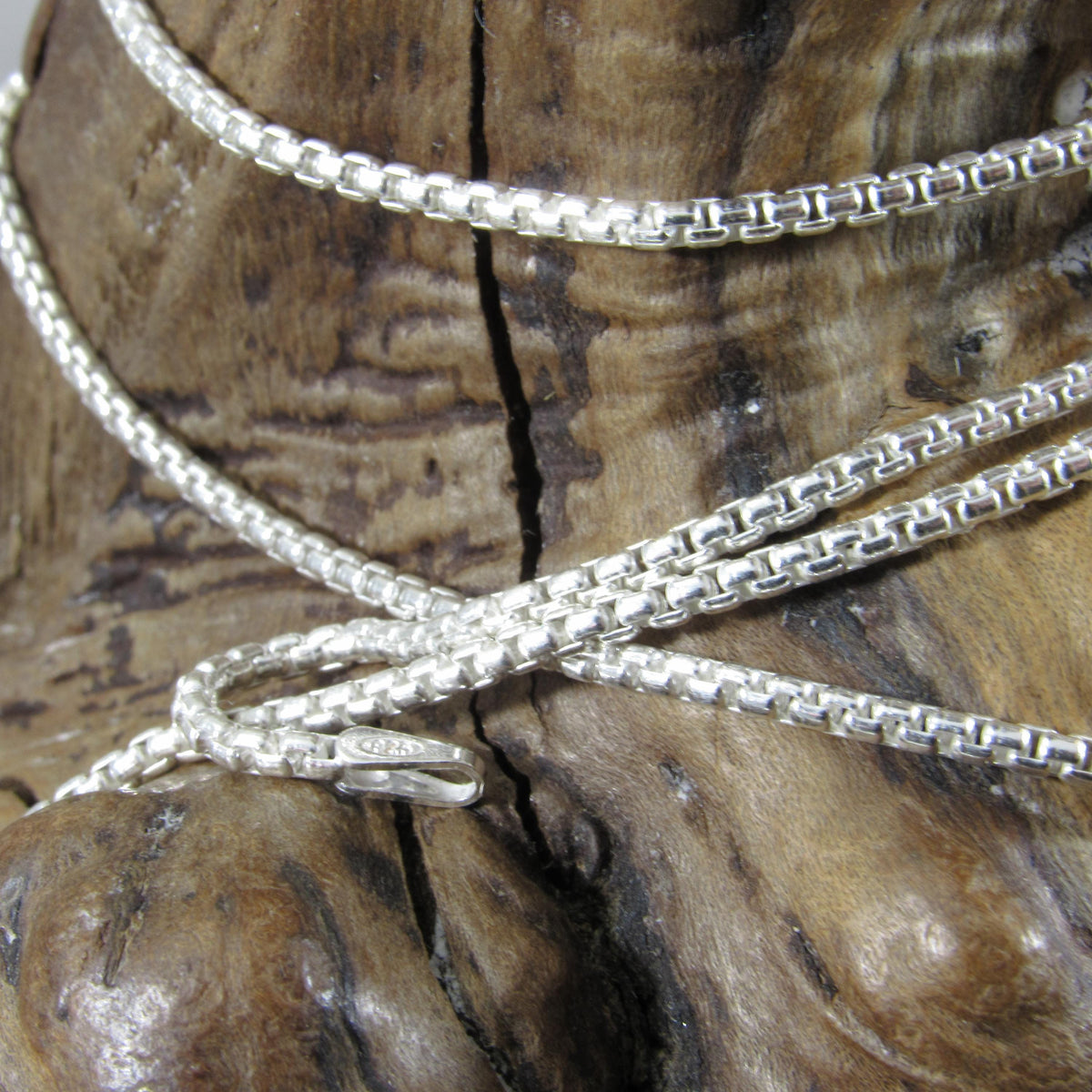 1.8MM Wide Solid 925 Sterling Silver Round Box Chain, Rounded Box Link Necklace, Unisex Italian Jewelry, All Lengths For Everyday Wear