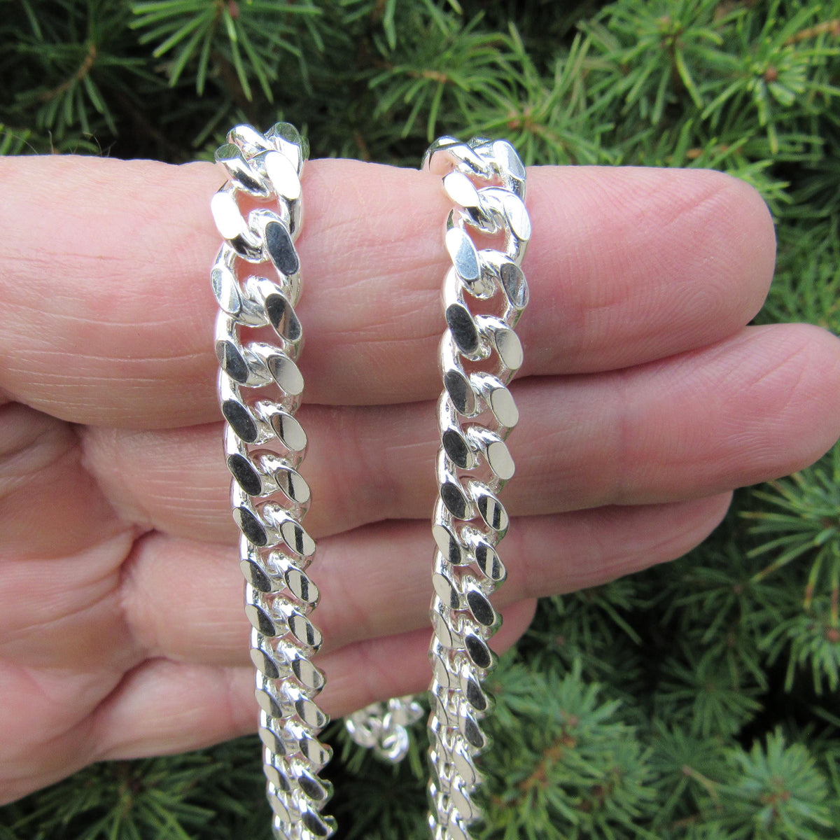 6.8MM Solid 925 Sterling Silver Men's Miami Cuban Link Chain, Mens Heavy Chain, Thick Italian Necklace or Bracelet for Men, Hip Hop Jewelry