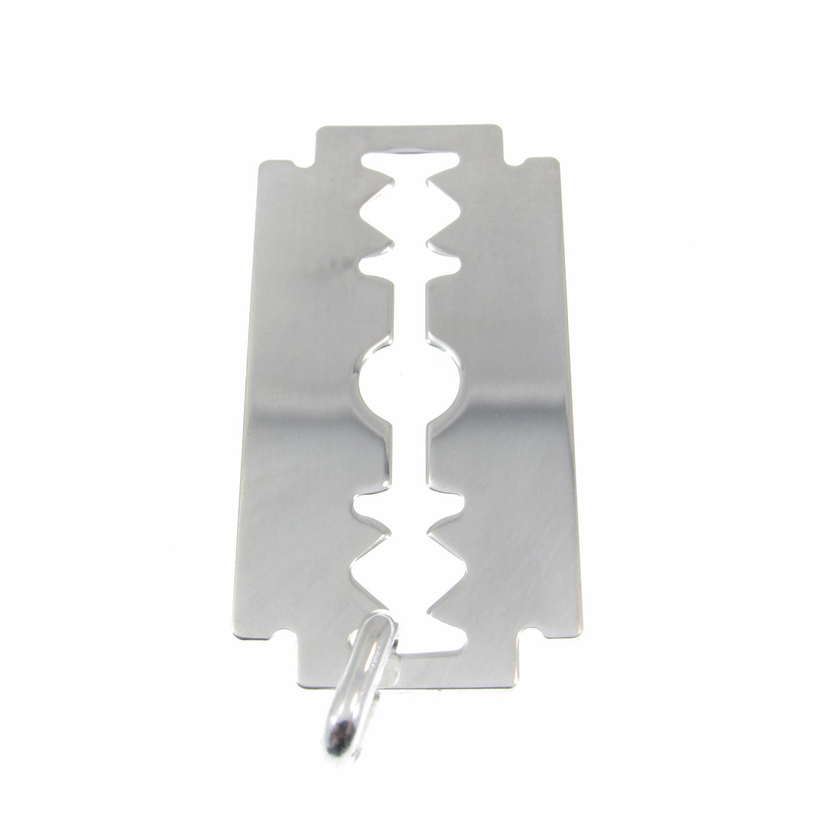 Solid 925 Sterling Silver Razor Blade Pendant, Industrial Streetwear Jewelry, Engravable Pendant, Modern & Edgy Jewelry Gift Idea for Him