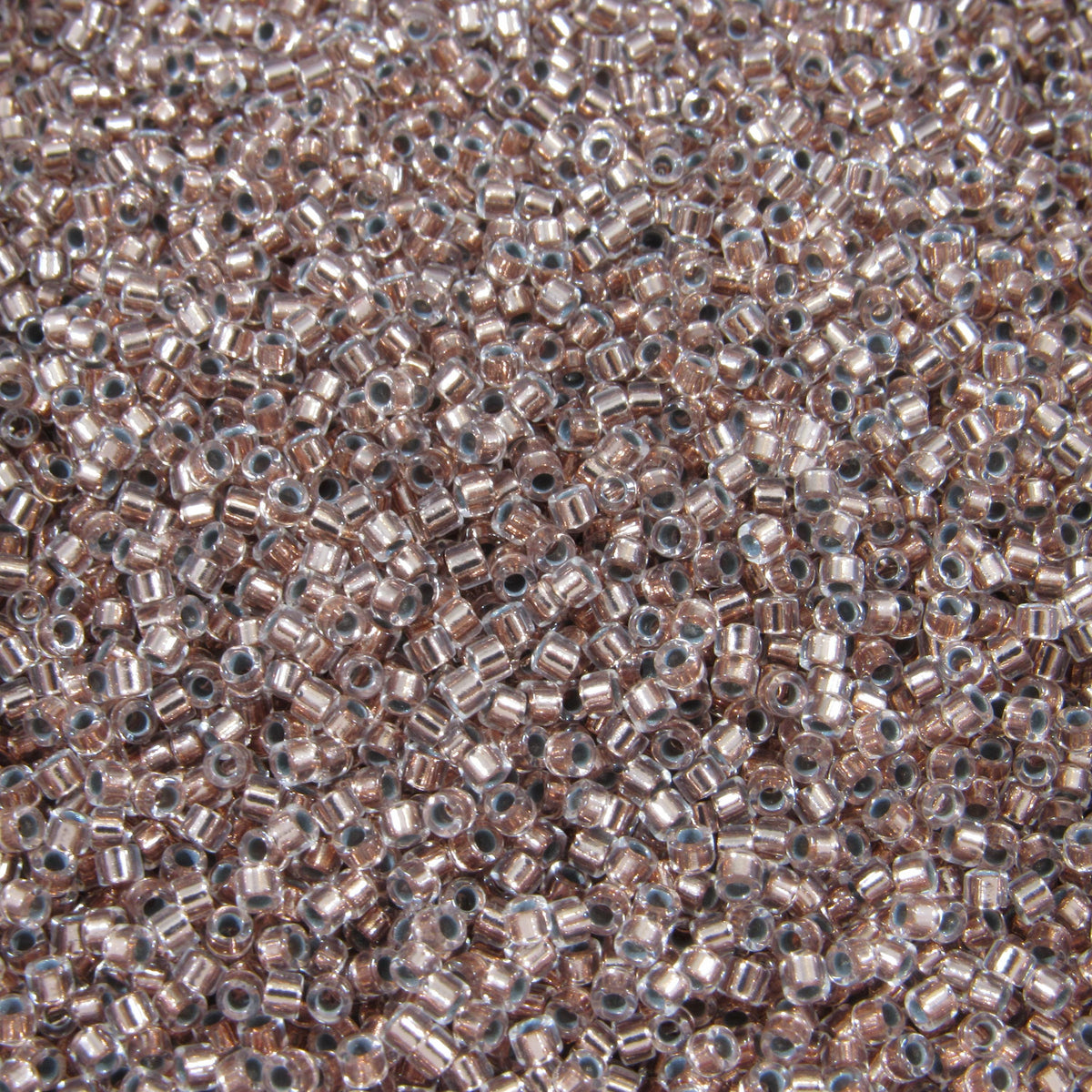 DB0037 11/0 Miyuki Copper Lined Crystal Delica Seed Beads, 5 Grams Tube, 25 Grams Bag, DB37, DB-37 Japanese Glass Delicas for Jewelry Making