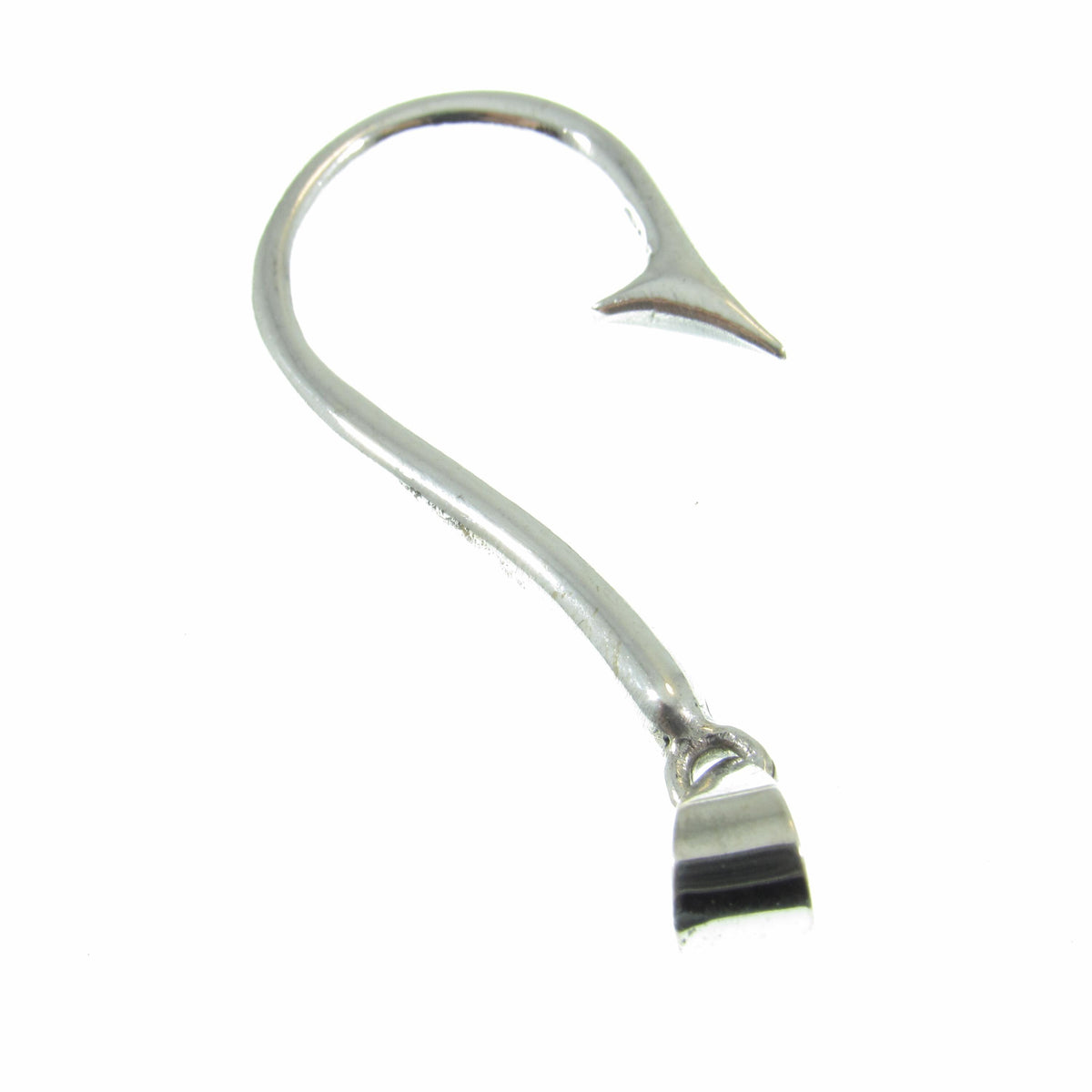 Solid 925 Sterling Silver Fish Hook Pendant - Barbed Fishhook - Handcrafted Fisherman's Charm - Unique High Quality Nautical Jewelry