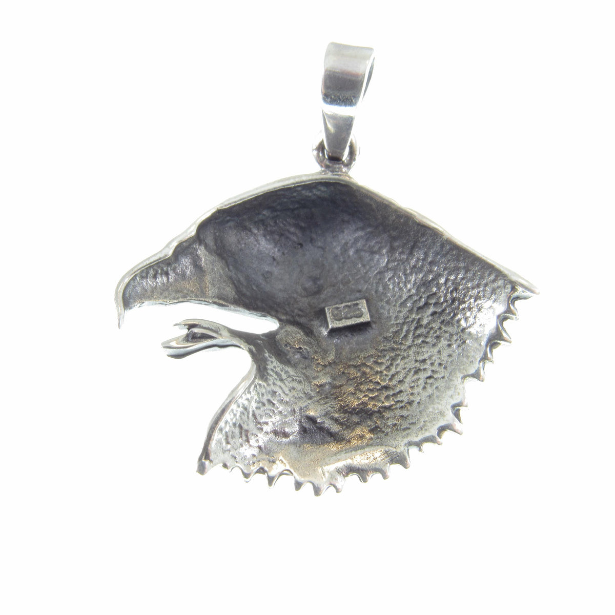 Solid 925 Sterling Silver Eagle Head Pendant – Handcrafted Bald Eagle Charm - Gift for Men & Women – Nature and Wildlife Jewelry
