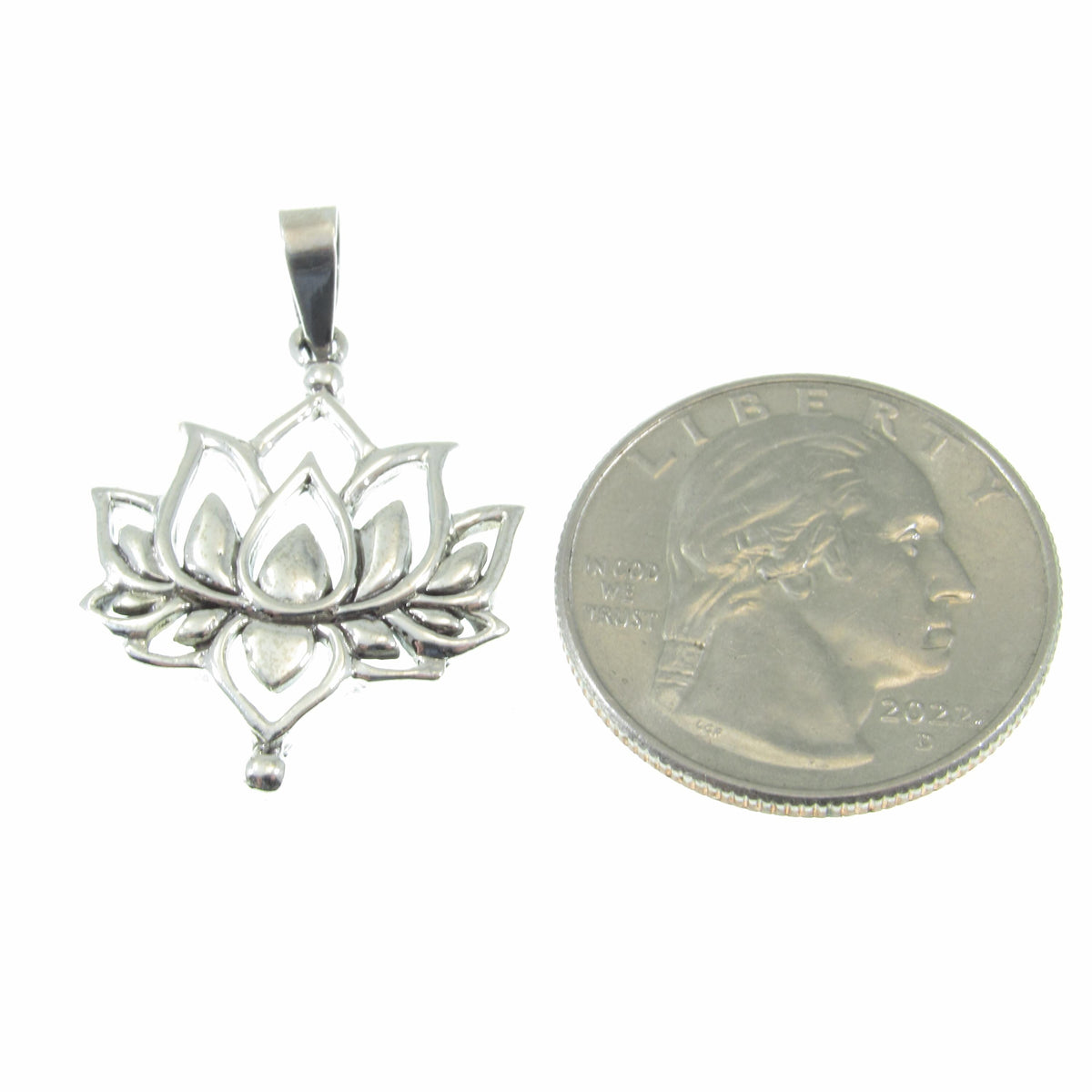 Solid 925 Sterling Silver Lotus Pendant – Spiritual Yoga Jewelry, Boho Flower Necklace Charm, Meditation Symbol, Gift for Women & Men