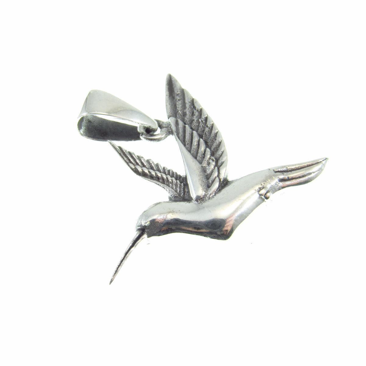 Sterling 925 Silver Hummingbird Pendant – Humming Bird Necklace Charm, Nature-Inspired Jewelry, Bird Lover Gift for Women & Men