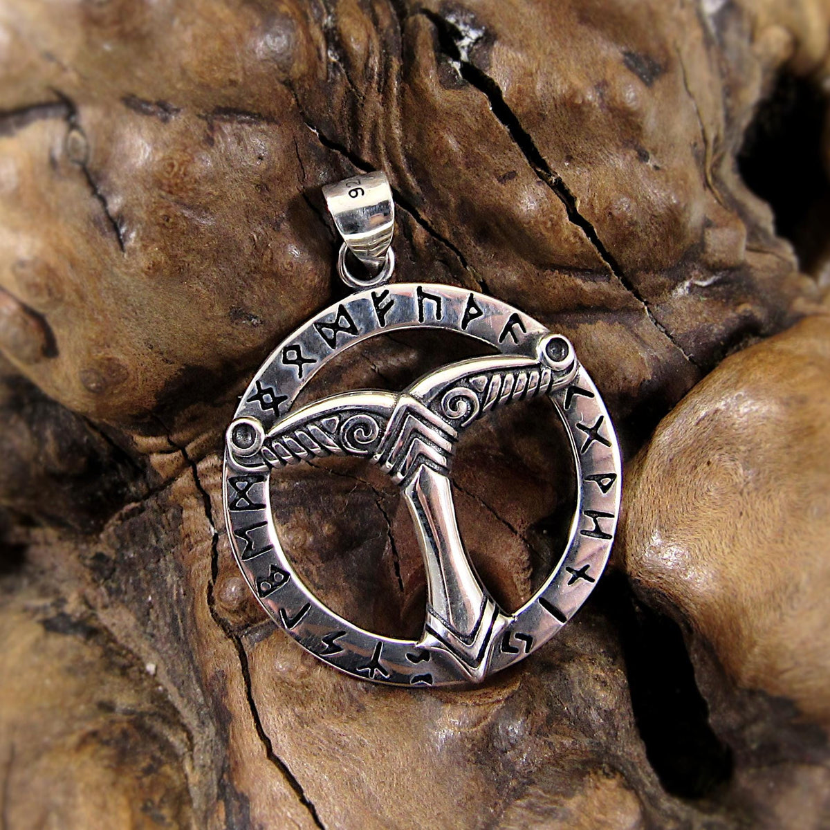 Solid 925 Sterling Silver Irminsul Pendant – Handcrafted Norse Jewelry, Runic Amulet, Pagan Talisman, Germanic Symbol Necklace Pendant