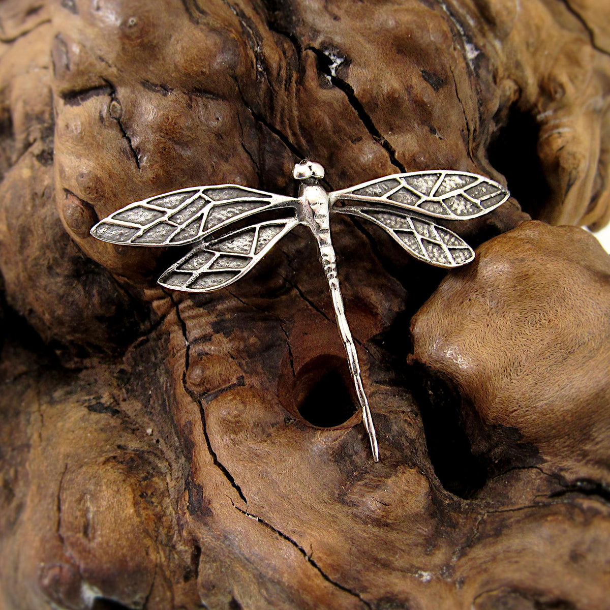 Solid 925 Sterling Silver Dragonfly Pendant – Dragonfly Slide Necklace Charm, Nature-Inspired Jewelry, Insect Totem Gift for Women & Men