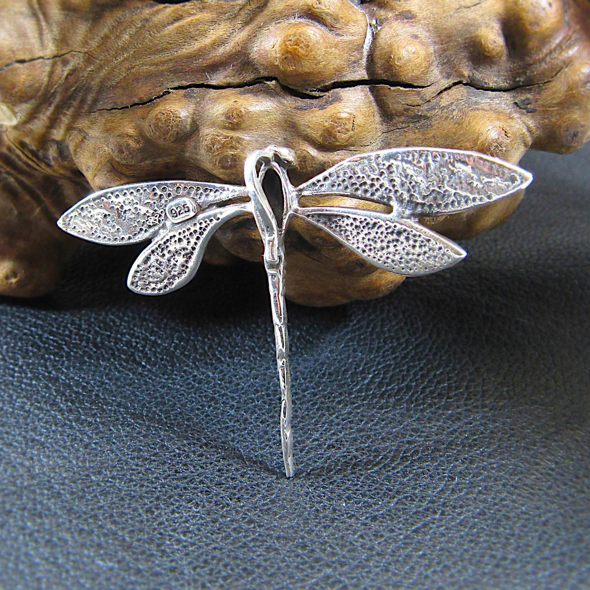 Solid 925 Sterling Silver Dragonfly Pendant – Dragonfly Slide Necklace Charm, Nature-Inspired Jewelry, Insect Totem Gift for Women & Men