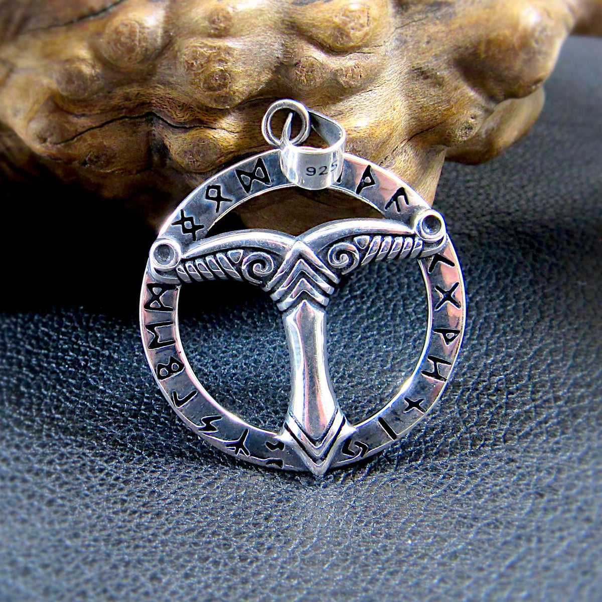 Solid 925 Sterling Silver Irminsul Pendant – Handcrafted Norse Jewelry, Runic Amulet, Pagan Talisman, Germanic Symbol Necklace Pendant