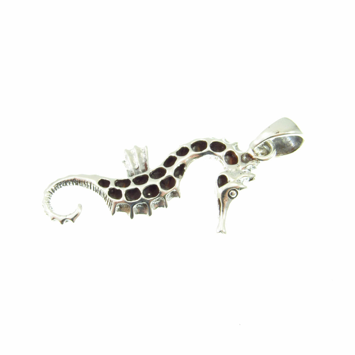 Solid 925 Sterling Silver Seahorse Pendant – Nautical Necklace Charm, Ocean Lover Gift, Beach Jewelry, Handcrafted Sea Life Charm
