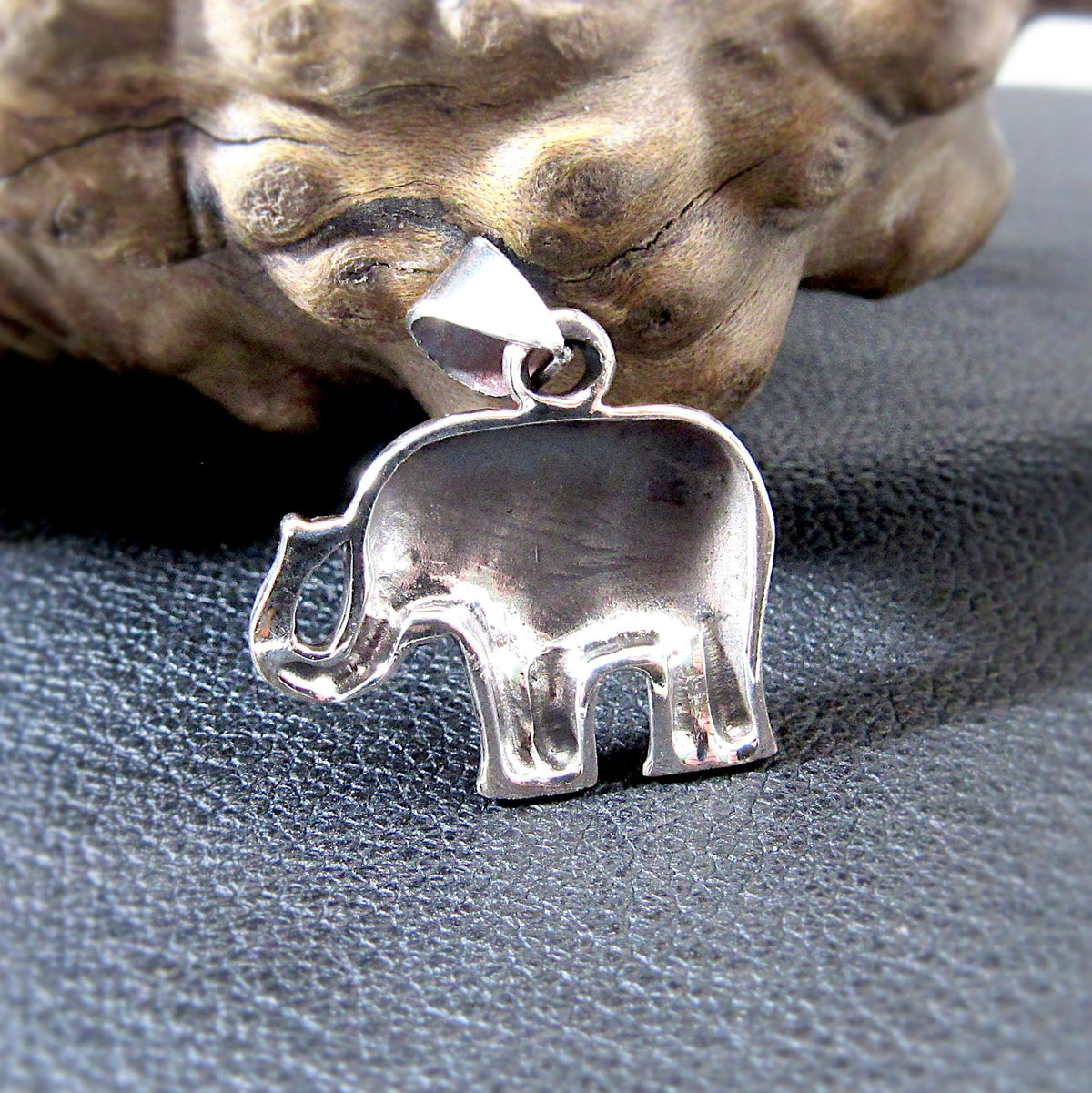 Solid 925 Sterling Silver Elephant Pendant – Handcrafted Good Luck Charm for Animal Lovers & Boho Jewelry – Elephant Necklace Charm Gift