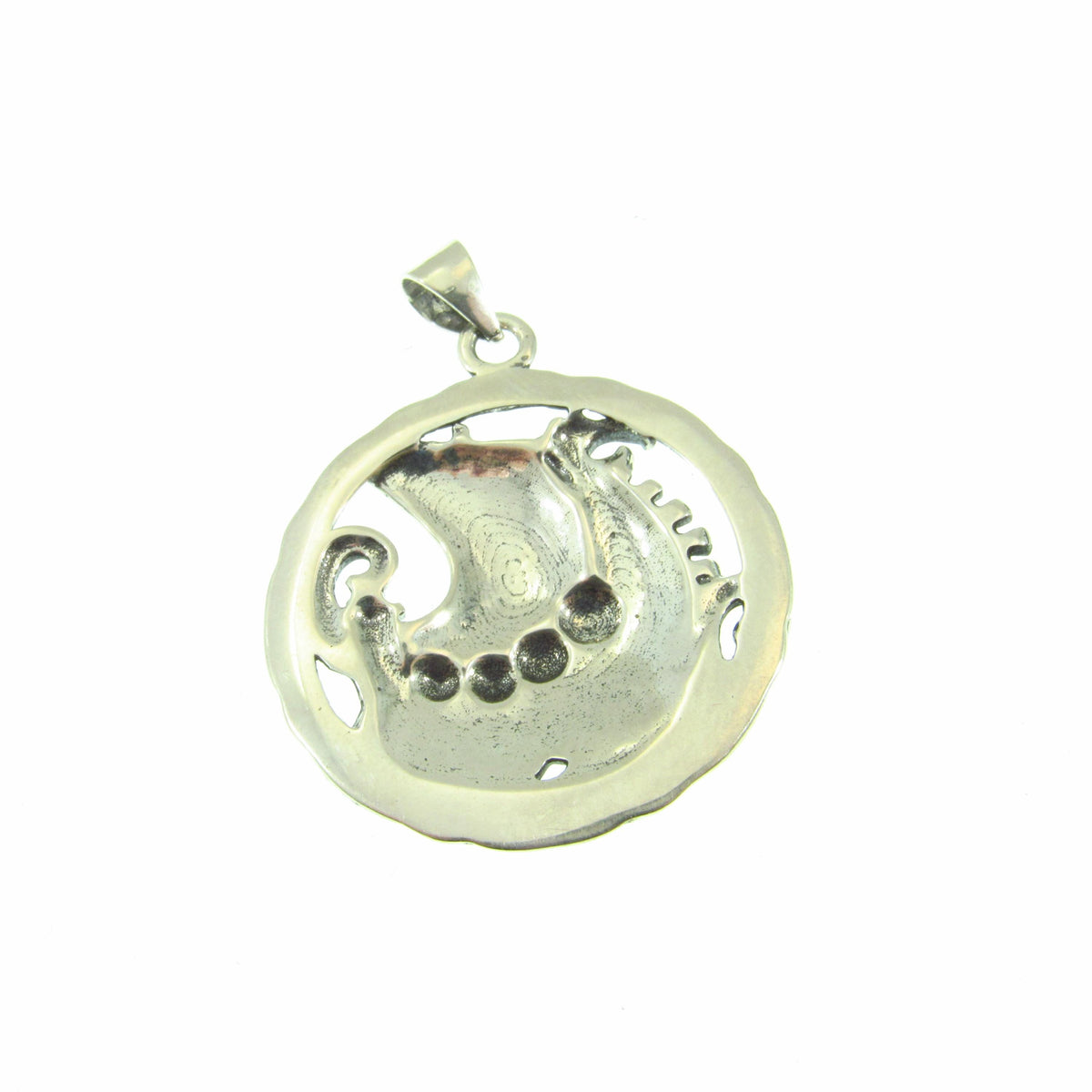 925 Viking Ship Pendant Necklace - Solid Sterling Silver Norse Longboat Ocean Scene Amulet