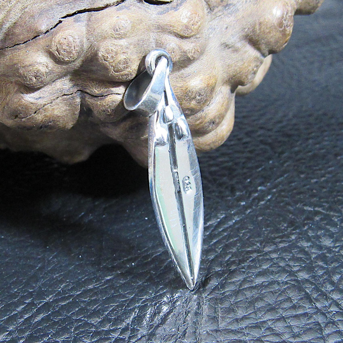 Solid 925 Sterling Silver Surfboard Pendant, Tropical Beach Necklace Charm