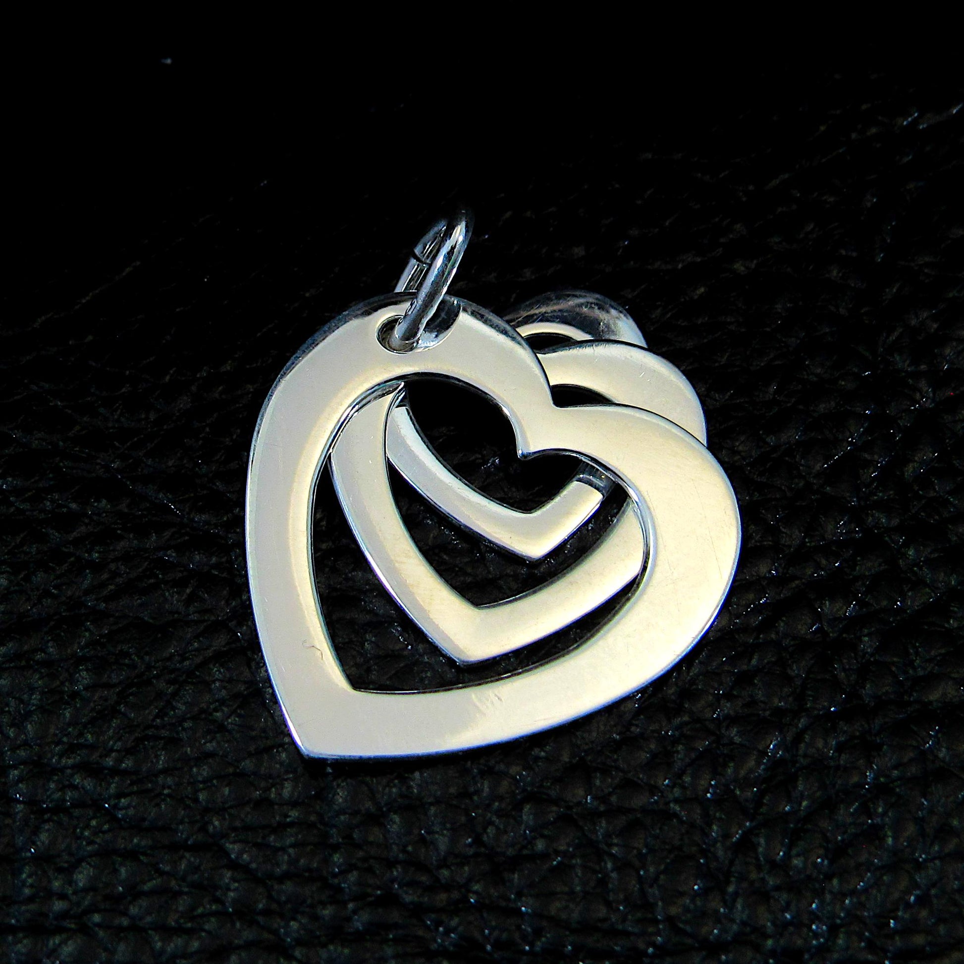 Solid 925 Sterling Silver Faith Love Hope Pendant, Heart Pendant, 3 Hearts Charm, Women's Symbol of Friendship Jewelry, Best Friend Gift