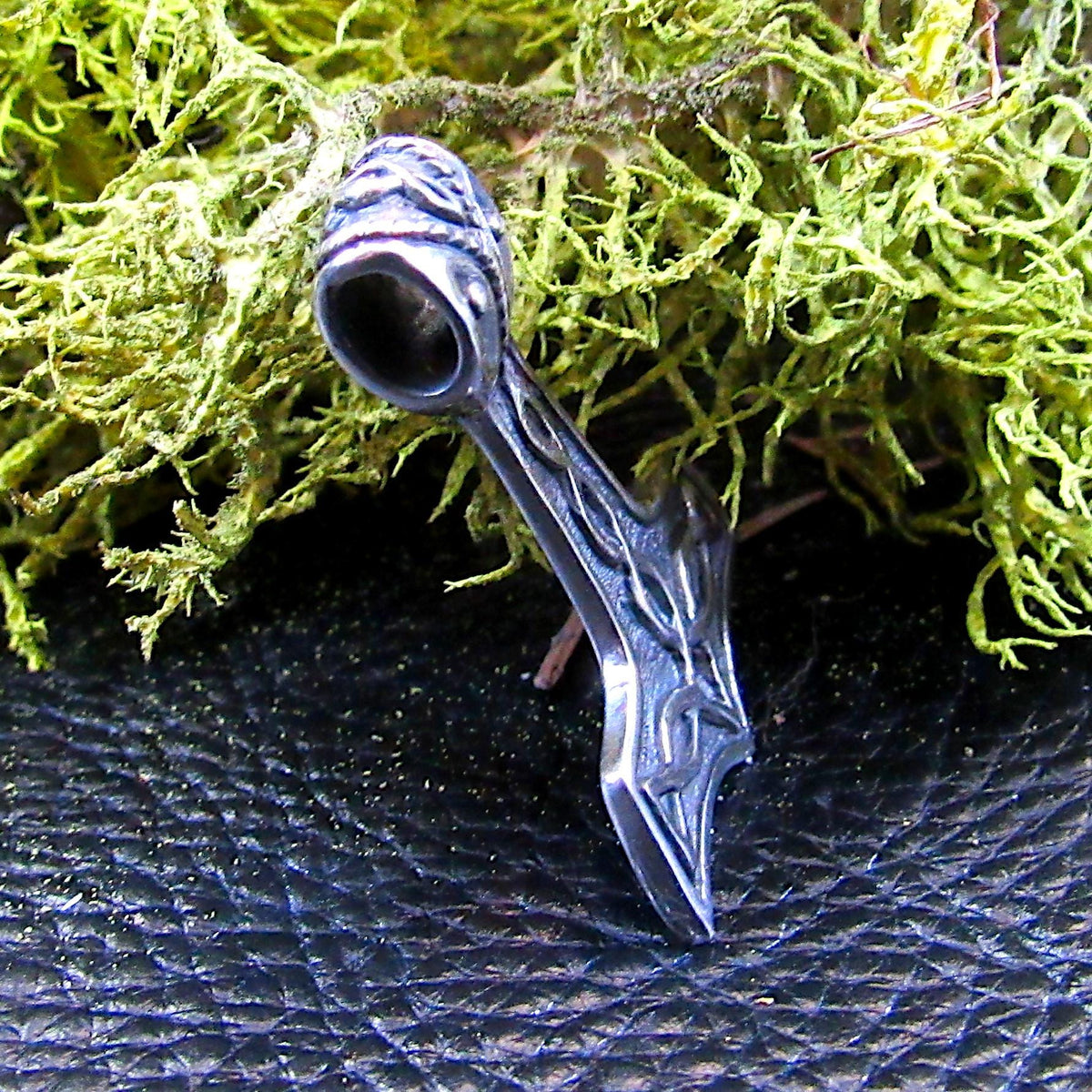 Solid 925 Sterling Silver Thor's Hammer Slide Pendant, Mjolnir Necklace Charm, Viking Jewelry, Norse Amulet, Woodland Cottagecore Jewelry