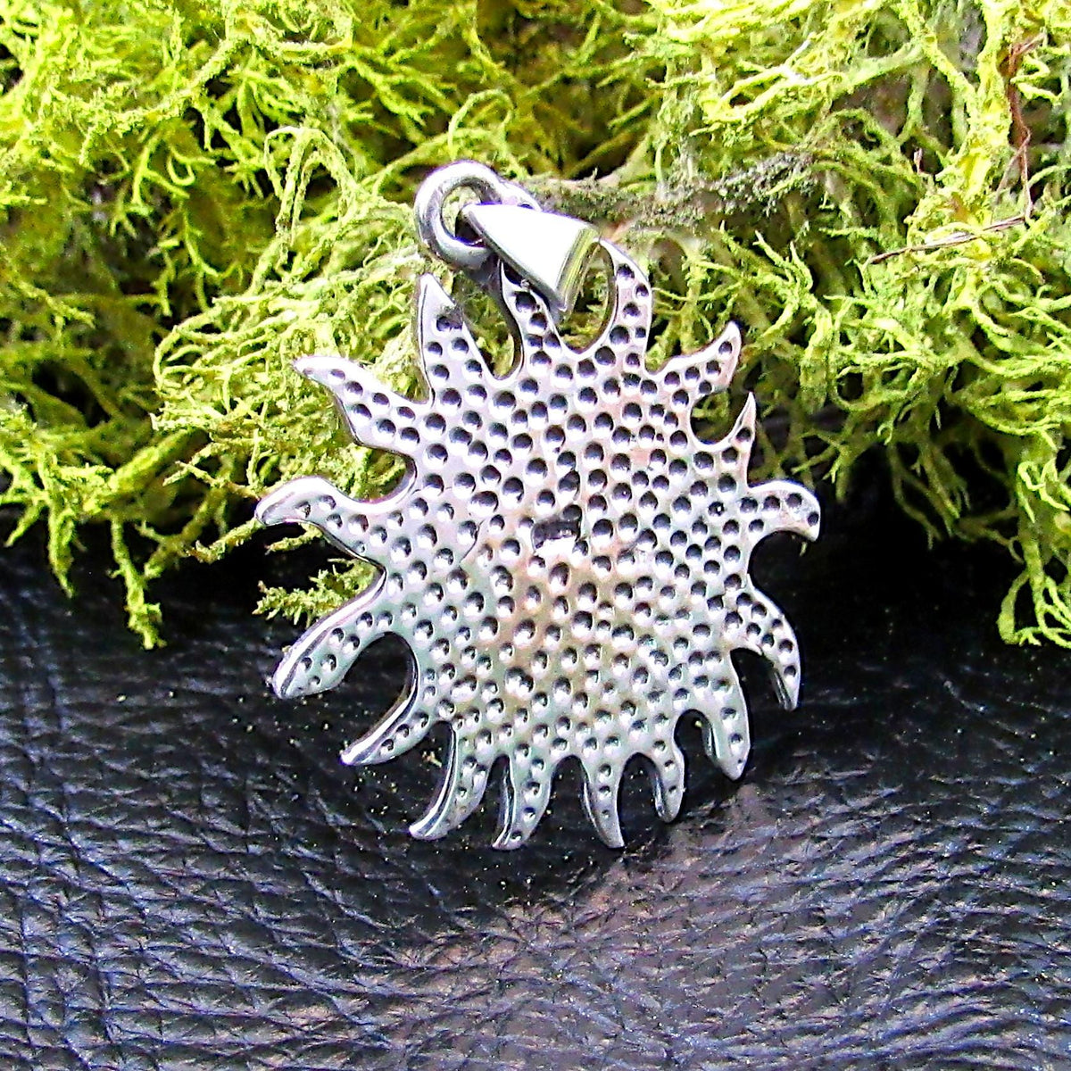 Solid 925 Sterling Silver Celtic Sun Pendant – Triquetra Solar Knot Necklace Charm – Paganism Festival Jewelry – Wiccan Fire Symbol
