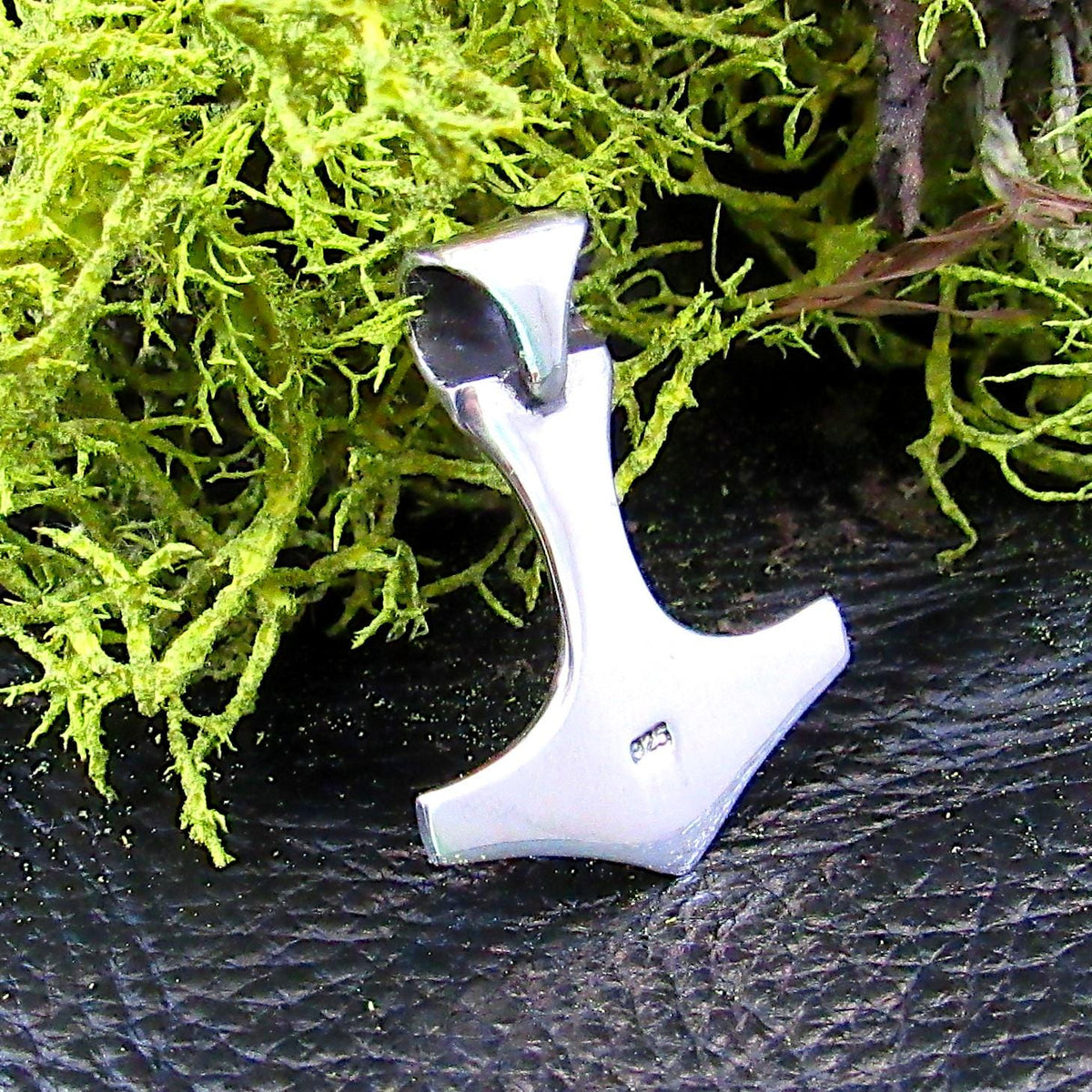 Solid 925 Sterling Silver Thor’s Hammer Slide Pendant – Handcrafted Viking Jewelry – Norse Mythology Charm – Mjolnir Celtic Knotwork Amulet