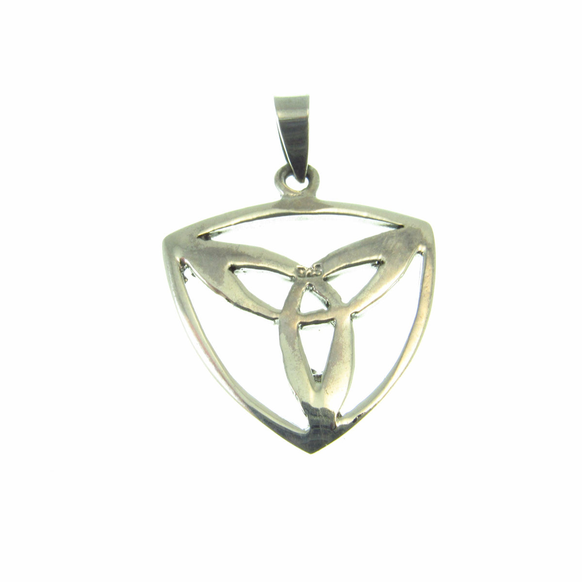 Solid 925 Sterling Silver Trinity Knot Pendant – Celtic Triquetra Jewelry – Interwoven Trinity Symbol - Necklace Charm, Irish Heritage Gift