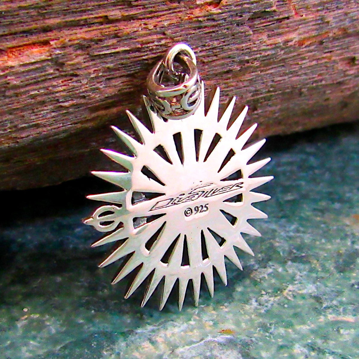 Solid 925 Sterling Silver Rose Compass Pendant, Fleur de Lis Celtic Jewelry, Nautical North Star Amulet, Nautical Gift for Men or Women