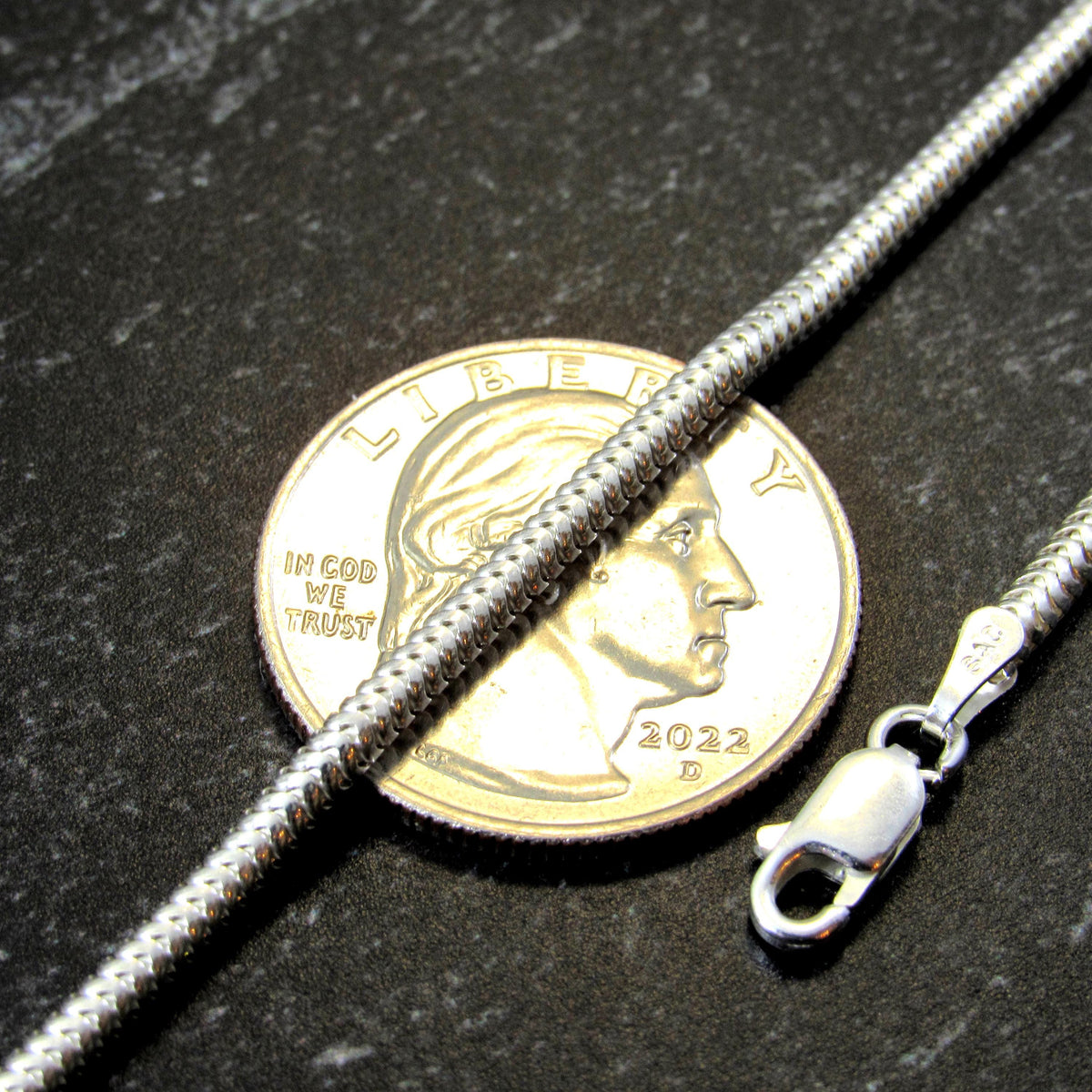 Solid 925 Sterling Silver Round Snake Chain Necklace for Pendants, Made in Italy, Unisex, 0.8–5mm, 7–36”